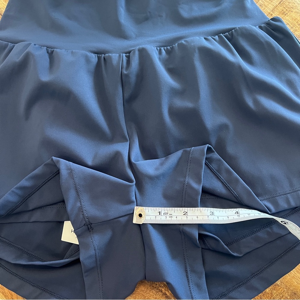 Halara NWT Navy Blue High Waisted Athletic Skort Shorts Built In Liner S - Picture 4 of 4